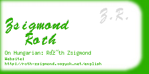 zsigmond roth business card
